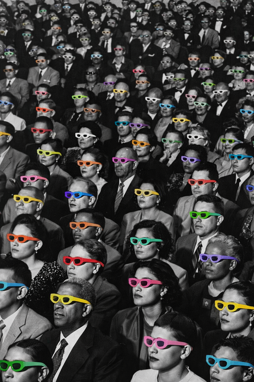 audience wearing glasses